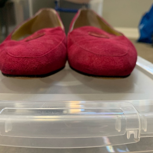 Red suede gucci loafers - Picture 2 of 8